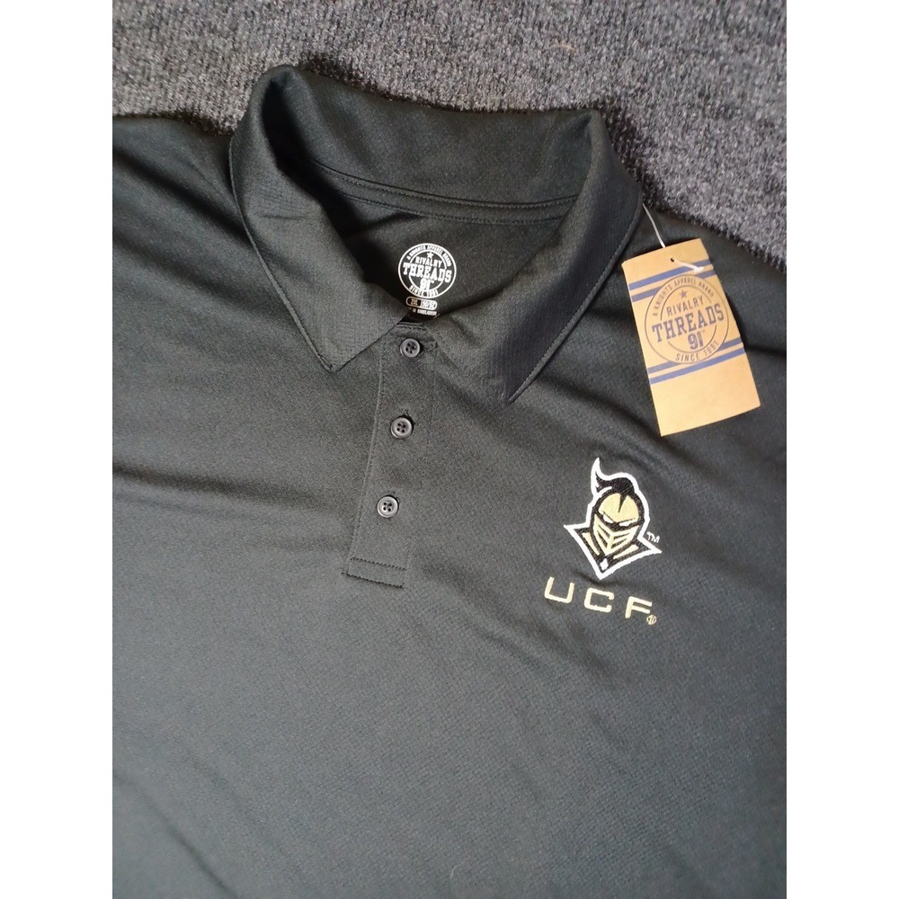 Rivalry Threads 91 Mens Black 2XL SS Polo University Of Central Knights